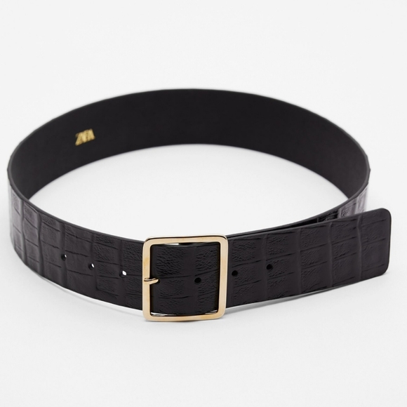 BNWT! Zara embossed leather belt ( size 32) - Picture 2 of 5